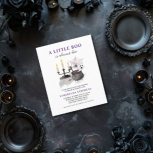 Budget Halloween Little Boo Baby Shower-inbjudan Reklamblad