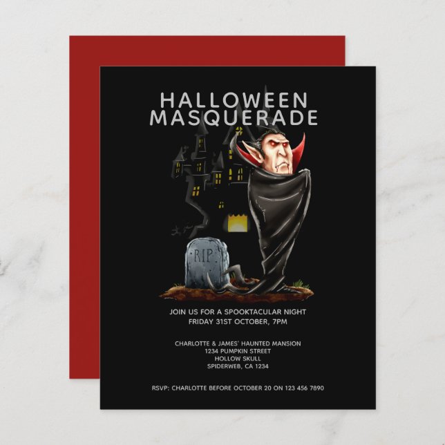 BUDGET Halloween Masquerad Count Dracula Grave (Fram/baksida)