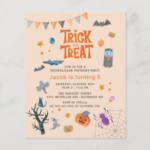Budget Halloweendags- eller Bus eller Godis-födels Flygblad