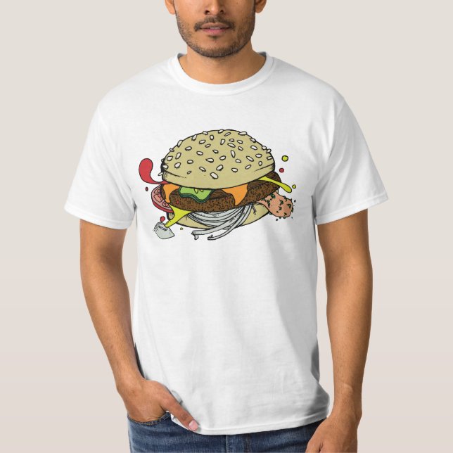 Budget- hamburgareskjorta tröja (Framsida)