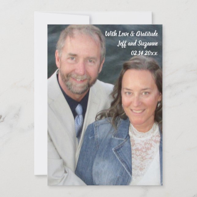 Budget Hand Lettering Foto Bröllop Tack  (Framsida)