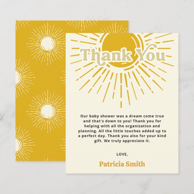 Budget Här kommer Tacken för barnduschen. (Fram/baksida)