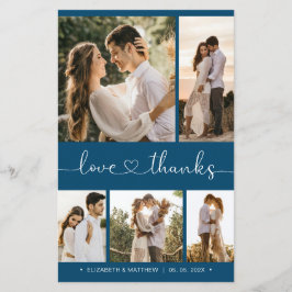 Budget Heart Script Collage Bröllop Tacksamt Kort