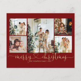 BUDGET Heart-skript Guld Red jul 5 foto