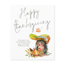 Budget Hedgehog Script Happy thanksgiving