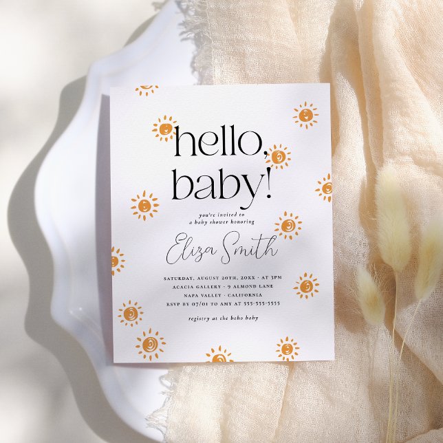Budget Hej Baby Boho Sunshine Baby Shower (Skapare uppladdad)