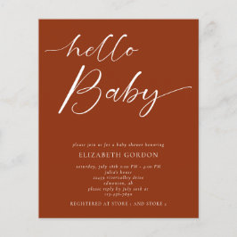 Budget Hej Baby Shower Minimalist Copper-Neutralt