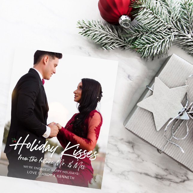 Budget Helgdag Kiss Future Mr & Mrs Photo Engaged Flygblad (Skapare uppladdad)