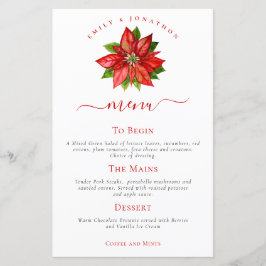 Budget Helgdag Red Poinsettia Menu