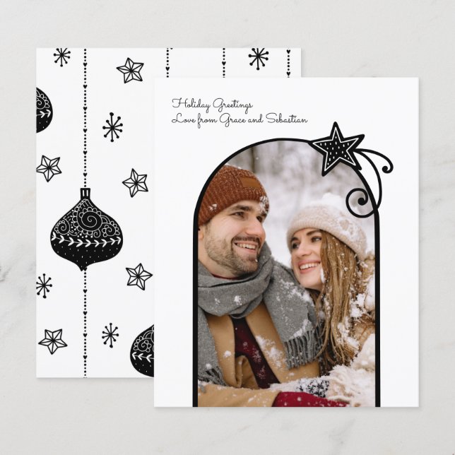 BUDGET Helgdag Scandinavian Photo Personlig (Fram/baksida)