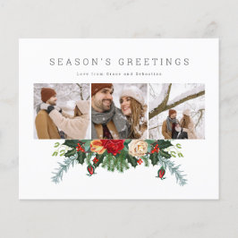 BUDGET Helgdag Winter Botanical Photo Personlig