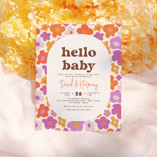 Budget Hello Baby Retro Orange Tusenskönor Bebis T
