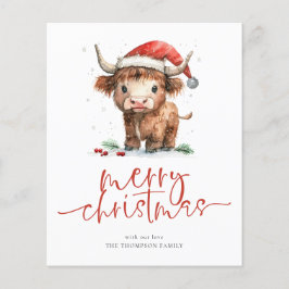 Budget Highland Cow 2026 Kalendern God Jul