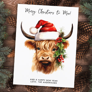 Budget Highland Cow God jul till MOO Helgdag