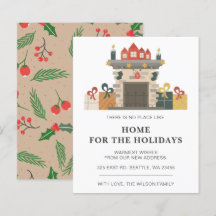 Budget Holiday Eldstad Vi Har Flyttat Julkort