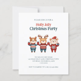 Budget Holly Jolly-inbjudan till julfest
