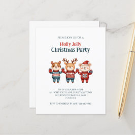 Budget Holly Jolly-inbjudan till julfest