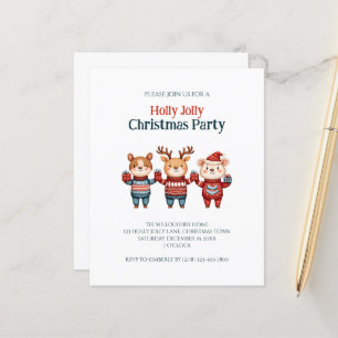 Budget Holly Jolly-inbjudan till julfest