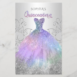 Budget Hologram - inbjudan till Quinceañera Quince