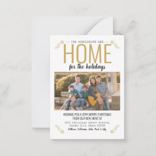 Budget Home for Helgdagars Julfoto Flytta Anteckningskort