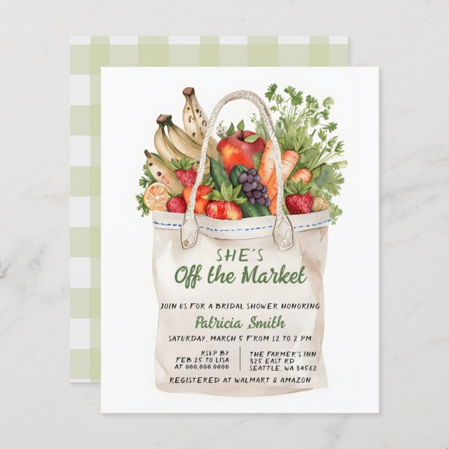 Budget Hon är utanför Möhippan på marknaden (Fram/baksida)