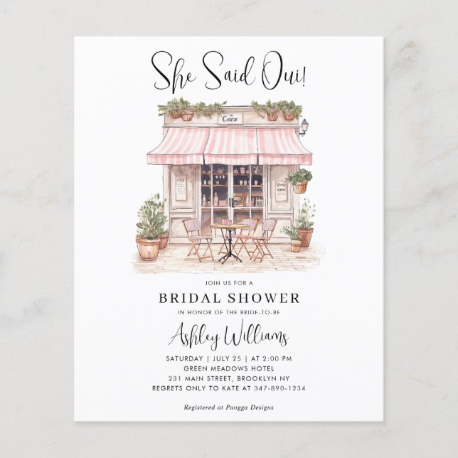 Budget Hon Sa Ja Paris Temakafé Bröllopsfest (Framsida)