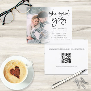 Budget hon sa ja QR-kodfoto spara datum
