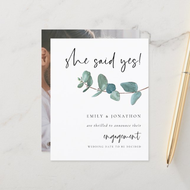 Budget Hon Sade Ja Foto Eucalyptus Förlovning (Fram/Back In Situ)