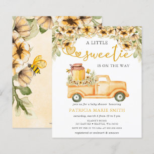 Budget Honeybee Baby Shower-inbjudan