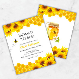 Budget Honeycomb Mamma till Bee Baby Shower Inbjud
