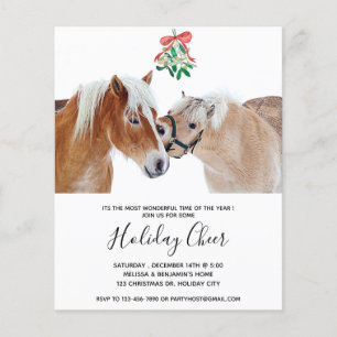 Budget Horse Jul Mistletoe Pony-inbjudan