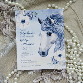 Budget Horse ranch vattenfärgsblommor babydusch