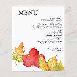 Budget Höst löv Bröllop Menu