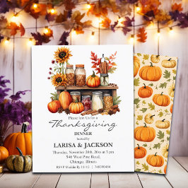Budget Höst Rikedom Thanksgiving Inbjudan