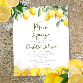 Budget Huvudkläm Vattenfärg Citron Bröllopsdusch