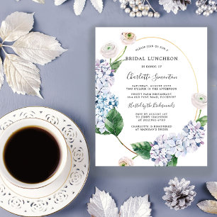 Budget Hydrangea Ro Möhippa Luncheon-inbjudan