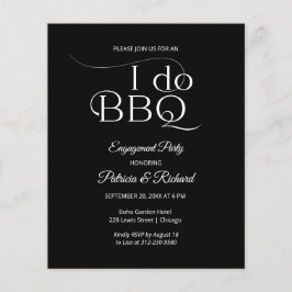 Budget I DO BBQ Engagemang Party Inbjudan