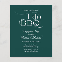 Budget I DO BBQ Engagemang Party Inbjudan
