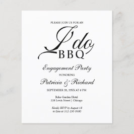 Budget I DO BBQ Engagemang Party Inbjudningar