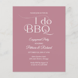 Budget I DO BBQ Engagemangsfest Inbjudan