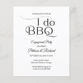Budget I DO BBQ-Förlovningsfest - inbjudan