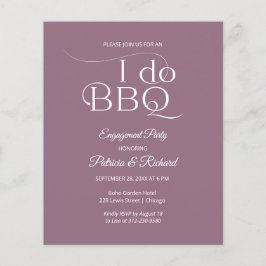 Budget I DO BBQ-Förlovningsfest - inbjudan
