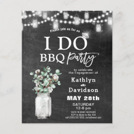 BUDGET I GÖR Förlovning Eucalyptus BBQ-inbjudan