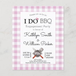 BUDGET I GÖR Förlovning Rosa Play BBQ-inbjudan