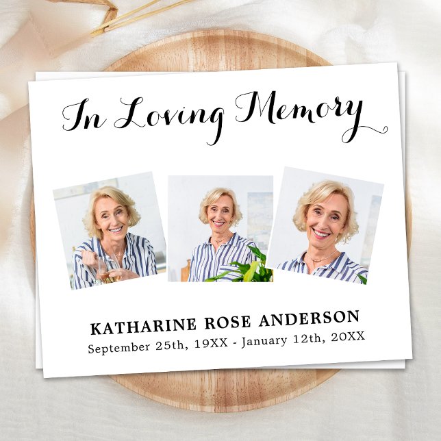 Budget i Loving Memory 3 Photo Funeral Tack (Skapare uppladdad)