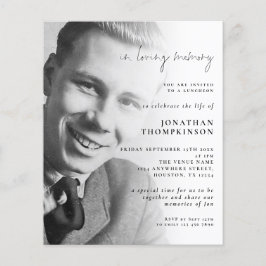 Budget i Loving Memory Photo Luncheon Inbjudan