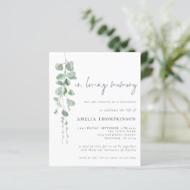 Budget i Lovning Memory Eucalyptus Luncheon Inbjud