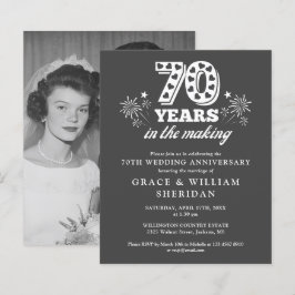 Budget In The Making 70-årsjubileum Foto Inbjudan