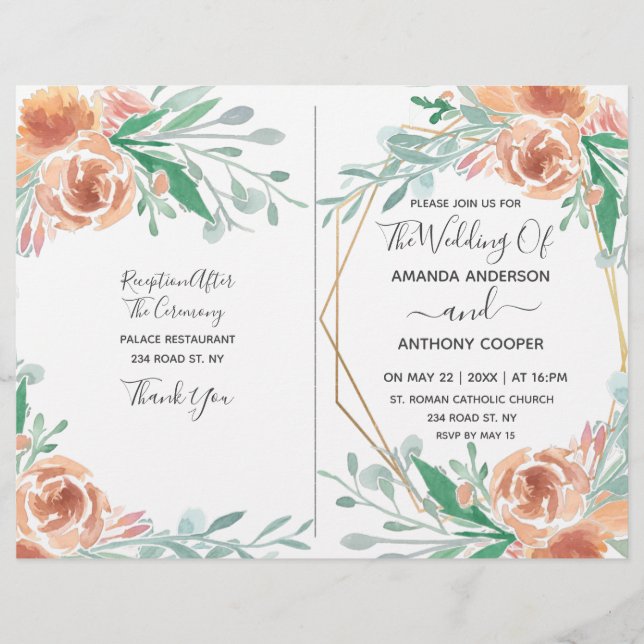 Budget inbjudan mottagning program folder (Framsidan)