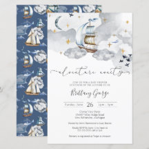 Budget - inbjudan till Nautical Fantasy Baby Showe